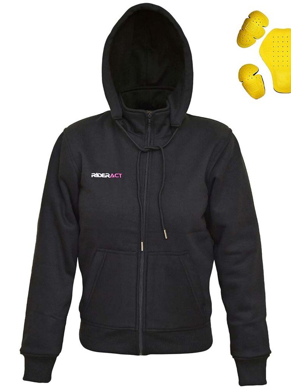 RIDERACT® Motorcycle Hoodie Womens Protective Riding Hoodie Armor